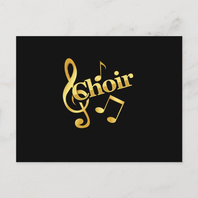 Choir Music Notes Clef Chorus Choral Music Gift (Front)