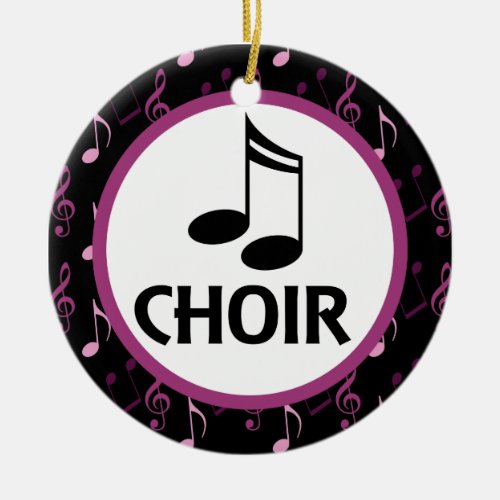 Choir Music Notes Ornament Gift
