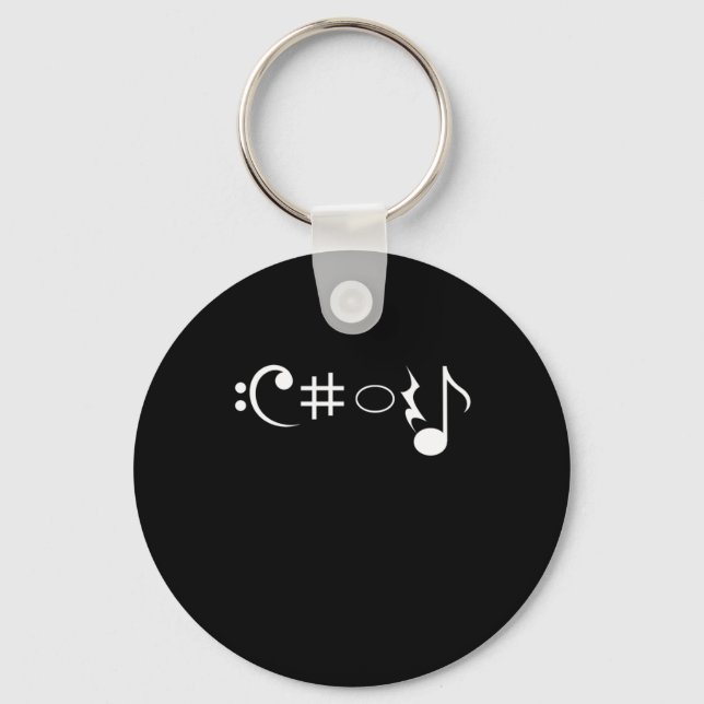 Choir Music Notes Singer Singing Musician Gift Keychain (Front)