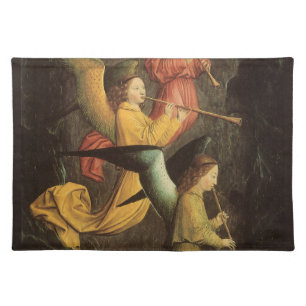 Choir of Angels by Simon Marmion, Renaissance Art Cloth Placemat