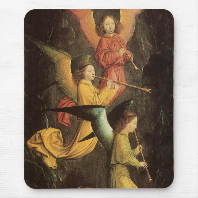 Choir of Angels by Simon Marmion, Renaissance Art Mouse Pad (Front)