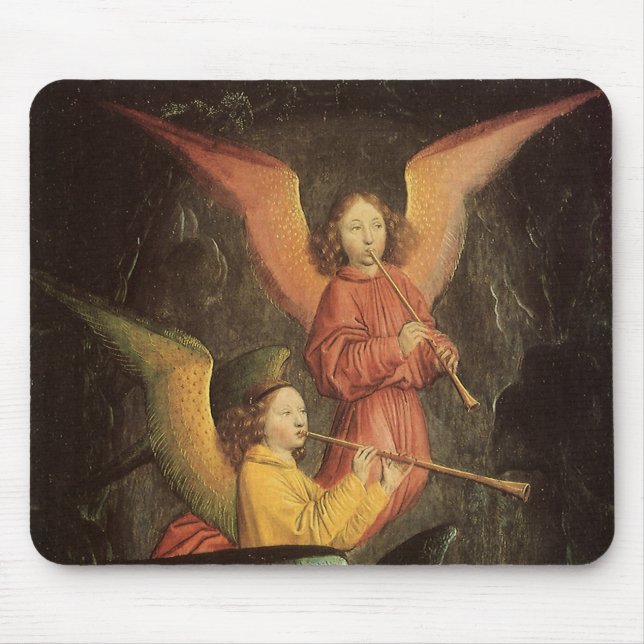 Choir of Angels by Simon Marmion, Renaissance Art Mouse Pad (Front)