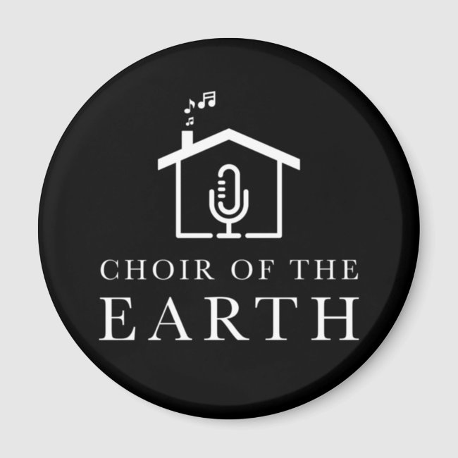 Choir of the Earth logo round black fridge magnet