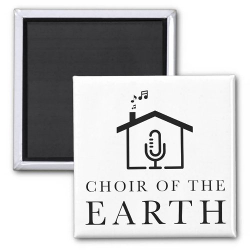 Choir of the Earth logo square white fridge magnet