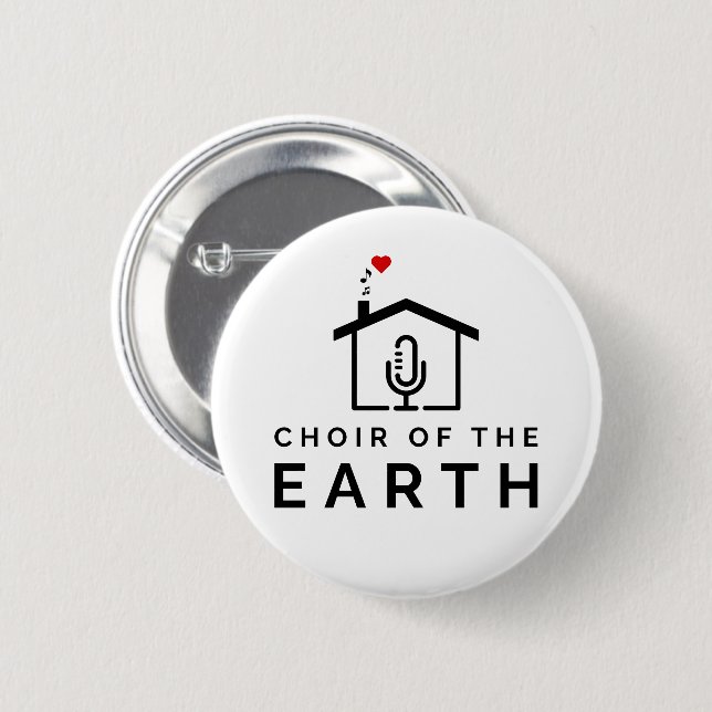 Choir of the Earth logo - white -  Button (Front & Back)