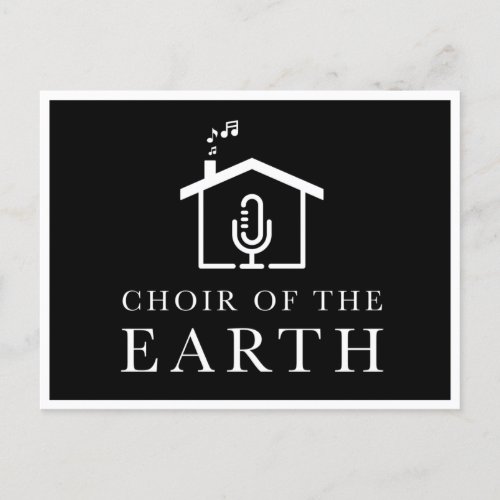 Choir of the Earth postcard _ black