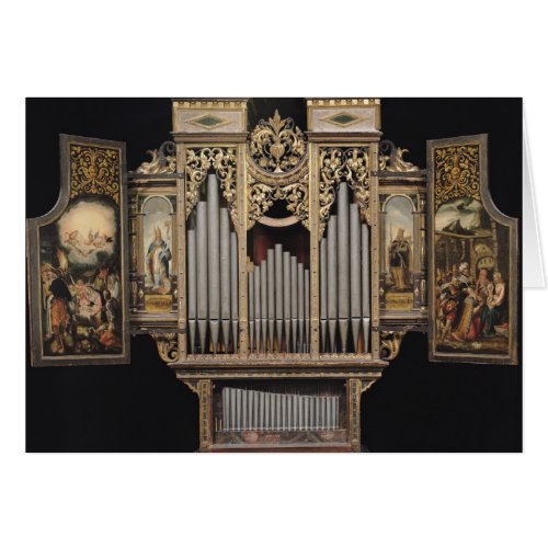 Choir organ with open panels