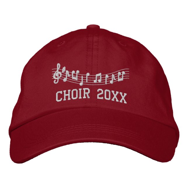 Choir Personalized Embroidered Music Hat (Front)