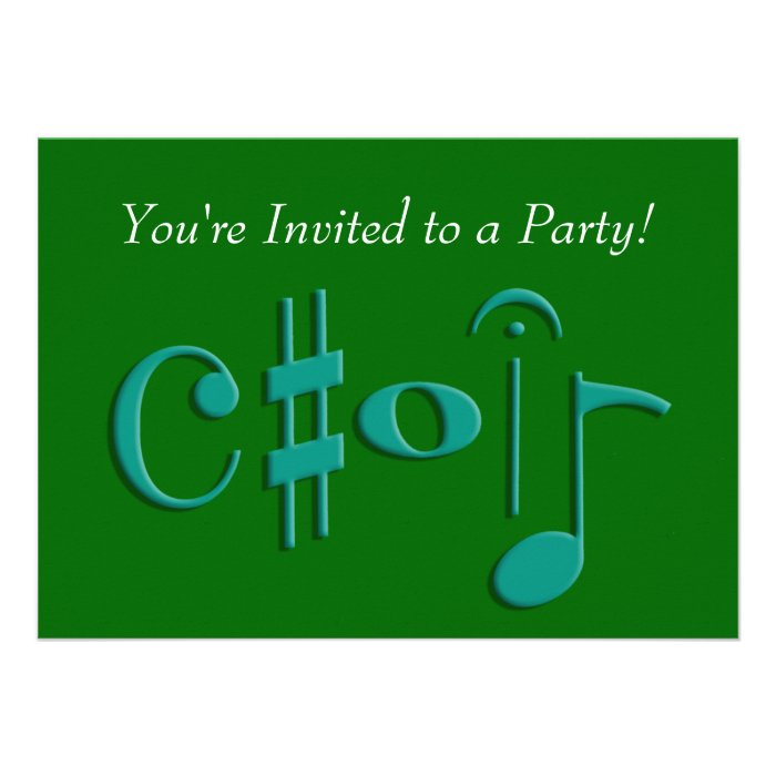 choir personalized invitation