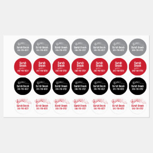 Choir Red, Gray, Black, White Customizable Iron-On Kids' Labels
