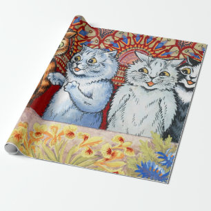 Choir Rehearsal By Louis Wain Wrapping Paper