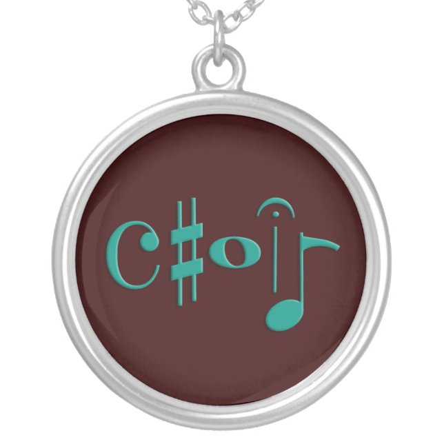 choir silver plated necklace (Front)