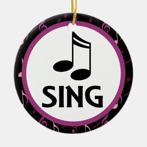 Choir Sing Music Christmas Keepsake Ornament