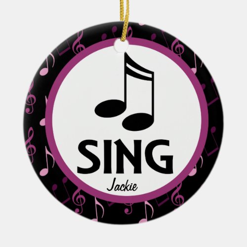 Choir Sing Personalized Music Christmas Ornament