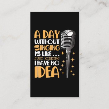 Choir Singer Karaoke Microphone Song Music Lover Business Card by Designer_Store_Ger at Zazzle