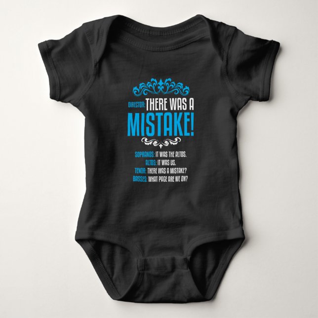 Choir Singer Musical Music Director Soprano Alto T Baby Bodysuit (Front)
