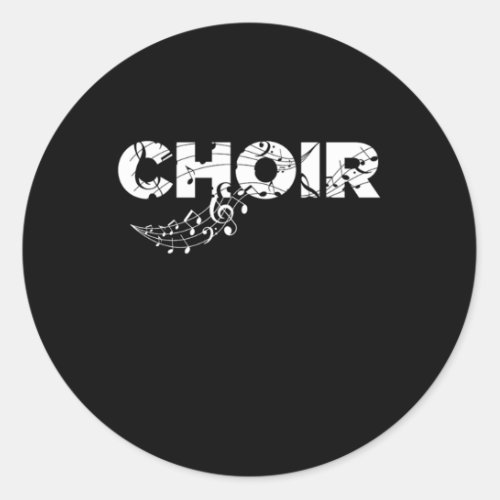 Choir Singer Singing Music Musician Tenor Band Gif Classic Round Sticker