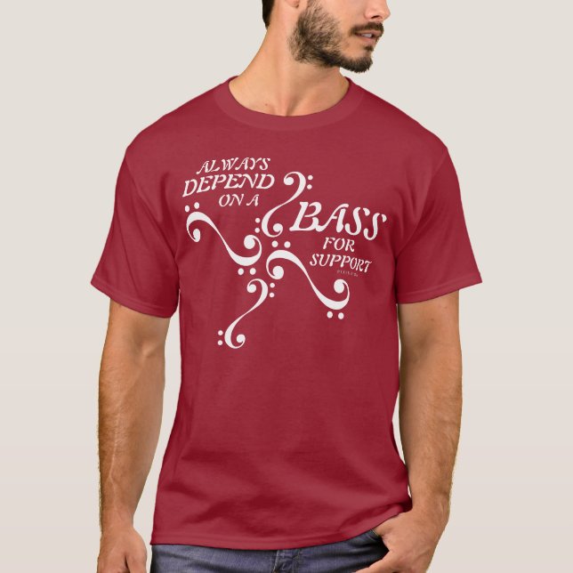 Choir T-Shirt Bass For Support 12 (Front)