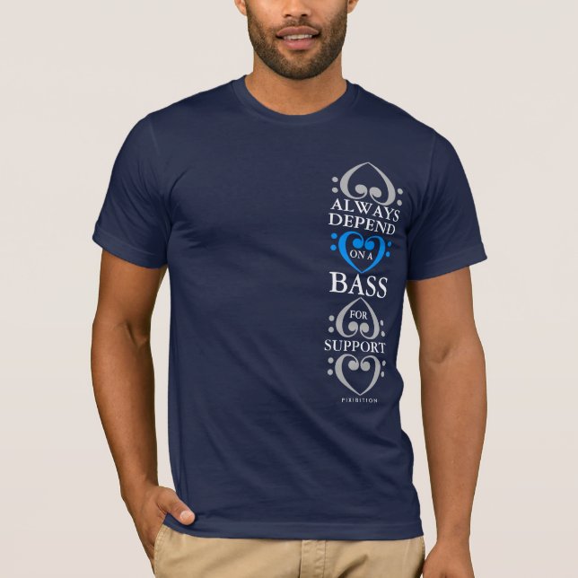 Choir T-Shirt Bass For Support 7 Blue (Front)