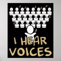 Choir Teacher  I Hear Voices Funny Chorister Tee
