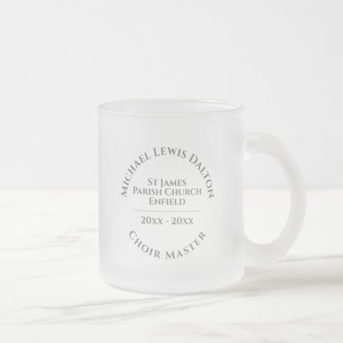 Choirmaster Frosted Glass Coffee Mug