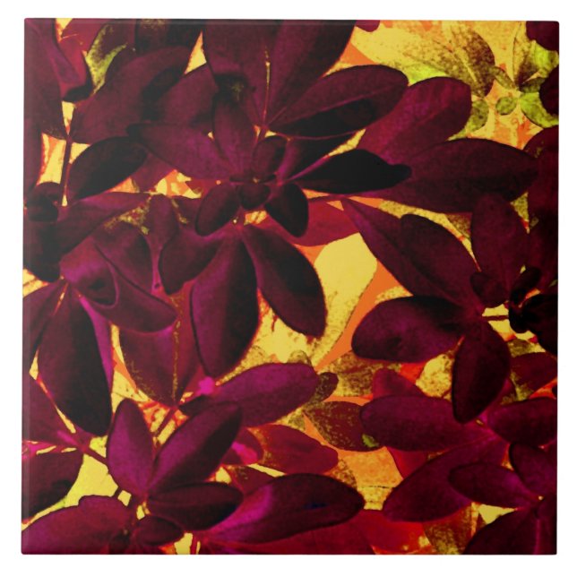 Choisya Autumn ceramic tile (Front)