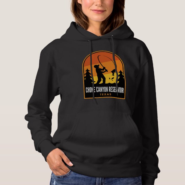 Choke Canyon Reservoir Texas Fishing Hoodie (Front)