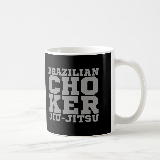 CHOKER - I Love Brazilian Jiu-Jitsu v07, Silver Coffee Mug (Right)