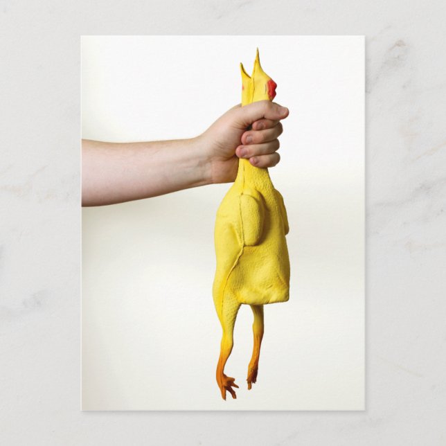 Choking the chicken postcard (Front)