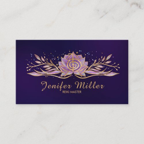 Choku Rei Lotus Gold and Gentle Pastels Business Card