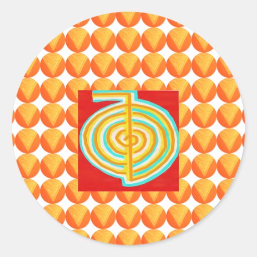 CHOKURAY : CHO KU RAY Reiki Healing Symbol Classic Round Sticker | Zazzle