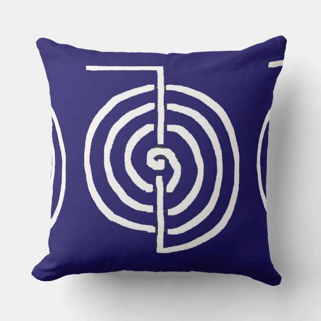 CHOKUREI  Reiki Basic Healing Symbol TEMPLATE gift Throw Pillow (Front)