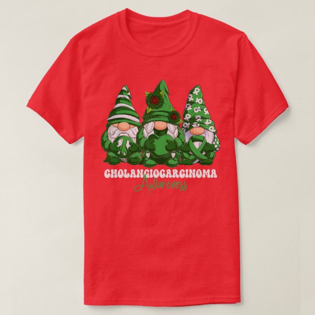 Cholangiocarcinoma Awareness Month Green Ribbon Gn T-Shirt (Design Front)