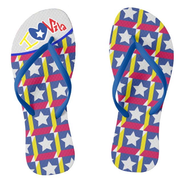 Cholas I Love Venezuela Flip Flops (Footbed)
