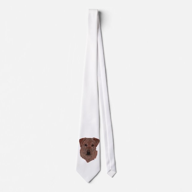 Cholcolate Brown Labrador Retriever Neck Tie (Front)