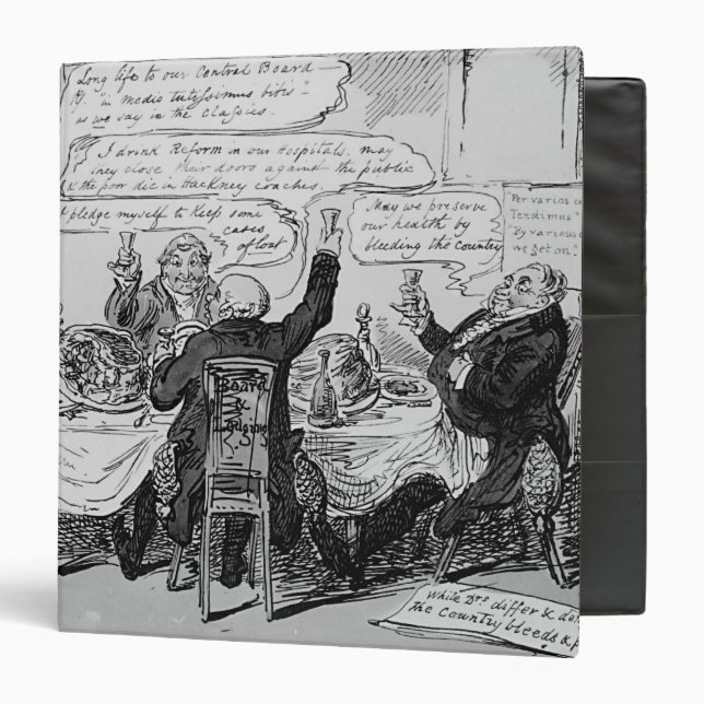 Cholera Consultation at Central Board of 3 Ring Binder (Front/Inside)