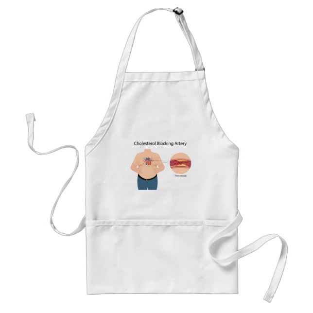 Cholesterol blocking artery adult apron (Front)