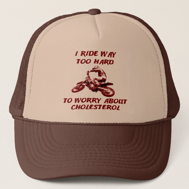 Cholesterol Dirt Bike Motocross Cap Hat (Front)