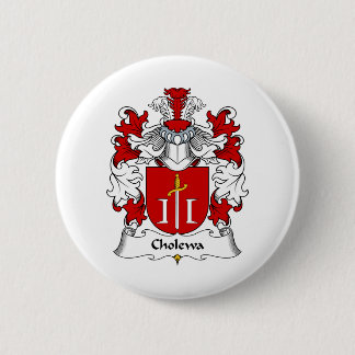 Cholewa Family Crest Pinback Button