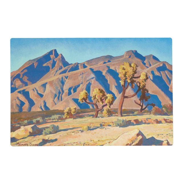 Chollas Against the Mountains by Maynard Dixon Placemat (Front)