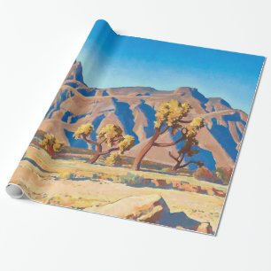 Chollas Against the Mountains by Maynard Dixon Wrapping Paper