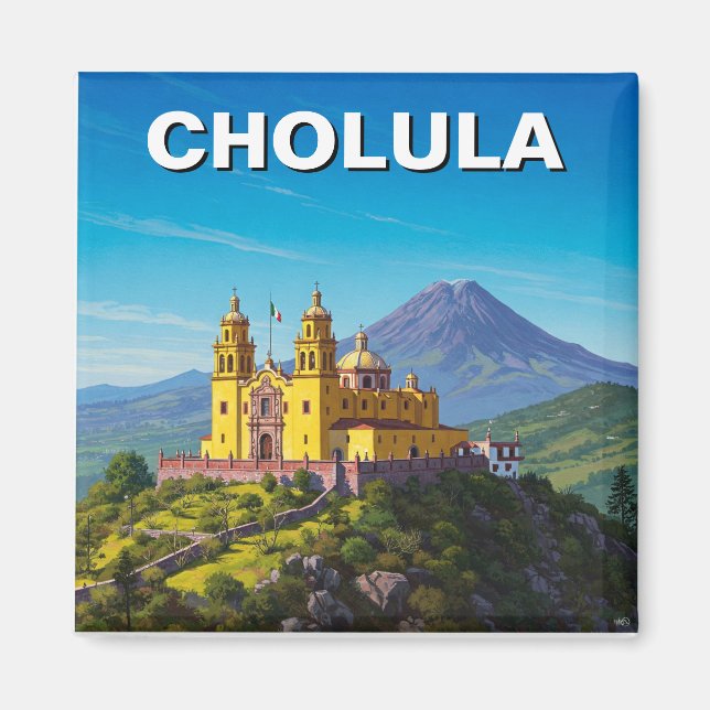 Cholula Mexico Travel Magnet (Front)
