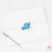 Chomby Blue Classic Round Sticker (Envelope)