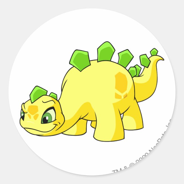 Chomby Yellow Classic Round Sticker (Front)