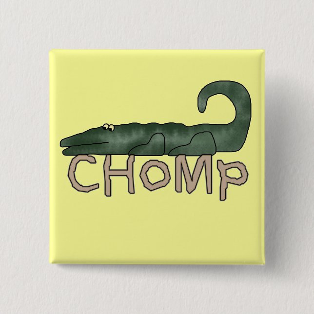 Chomp Alligator Tshirts and Gifts Button (Front)