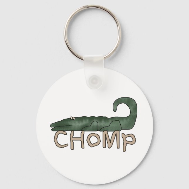 Chomp Alligator Tshirts and Gifts Keychain (Front)