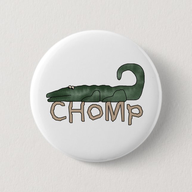 Chomp Alligator Tshirts and Gifts Pinback Button (Front)