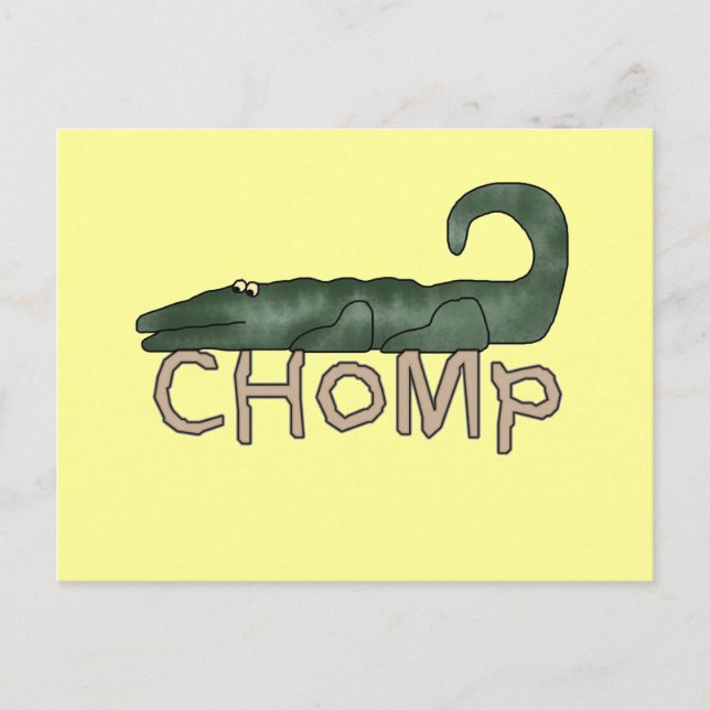 Chomp Alligator Tshirts and Gifts Postcard (Front)
