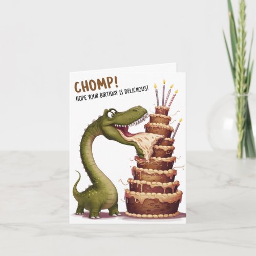 Chomp Dinosaur Birthday Card