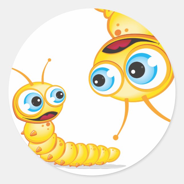 Chomp the Grub :: Classic Round Sticker (Front)